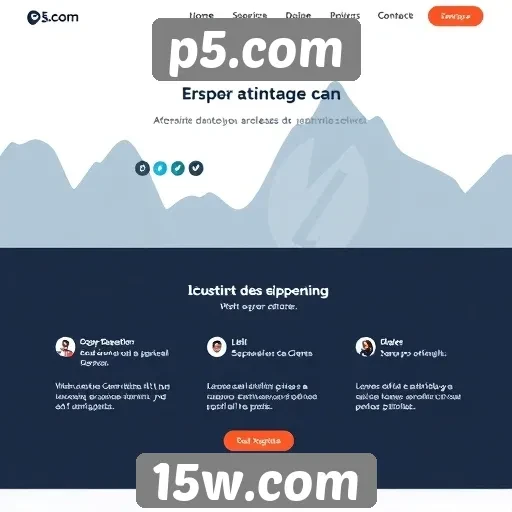 Análise da interface do usuário do site p5.com